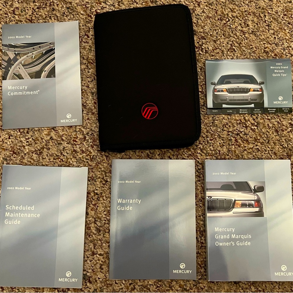 2002 Mercury Grand Marquis owners manual set